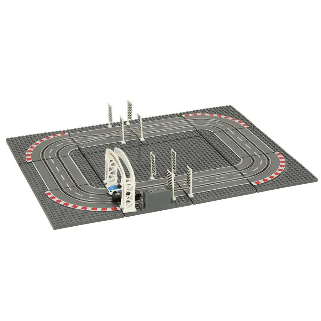 Elektrisk bilbana med 2 bilar (polis & racer) och 2 handkontroller