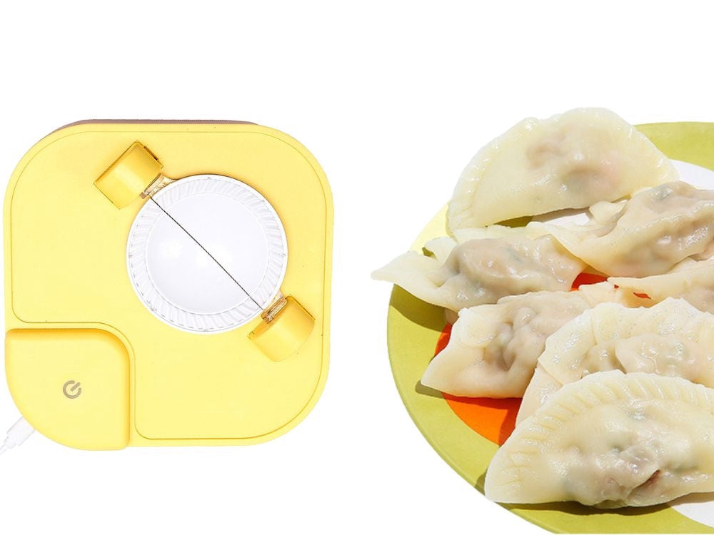 Elektrisk dumplingsmaskin 8 cm, USB-laddning, spatel/borste, mix färg