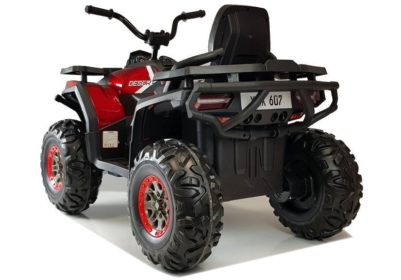 Elektrisk fyrhjuling för barn 4x45W 12V röd, 3-8 km/h