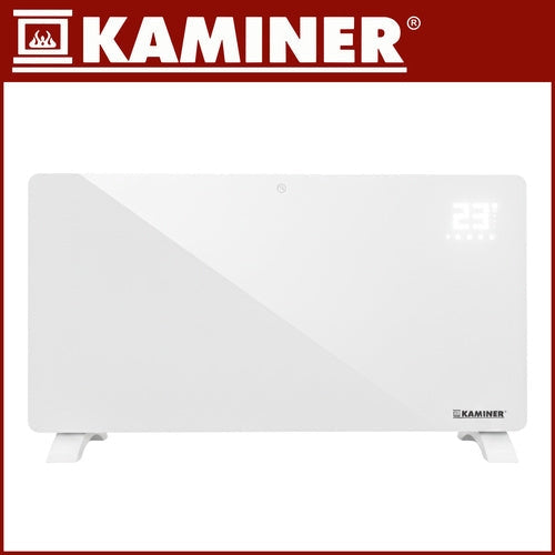 Elektrisk glasradiator 2500W WiFi Smart Life IP24 vit 85x41 cm