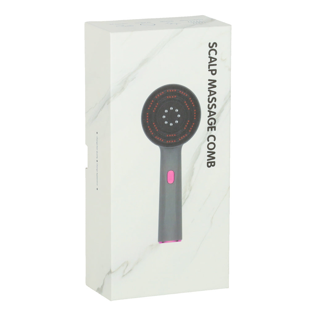 Elektrisk hårbottenmassager infraröd värme 3 lägen USB-C röd