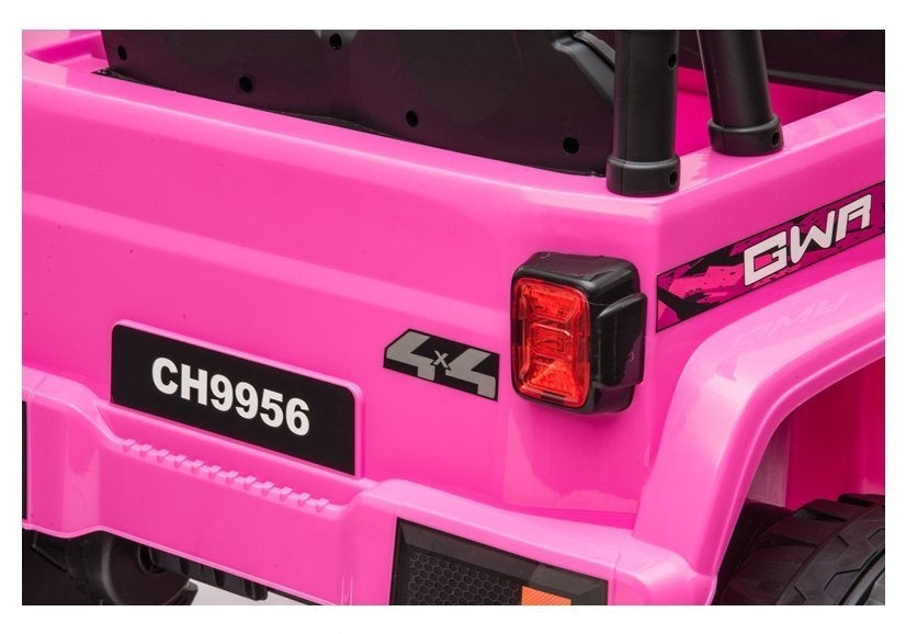 Elektrisk åkbil barn 12V 2x45W rosa med fjärrkontroll 2.4G