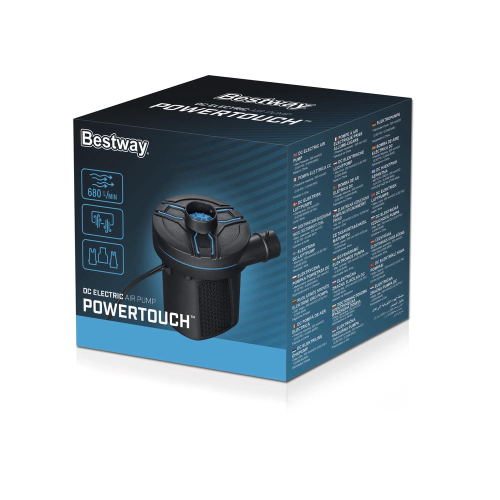 Elektrisk luftpump 12V 96W 680 l/min för madrass och strandboll