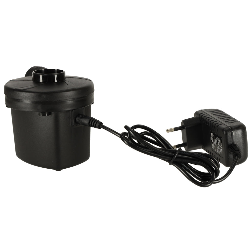 Elektrisk luftpump för luftmadrass 12V/230V med munstycken