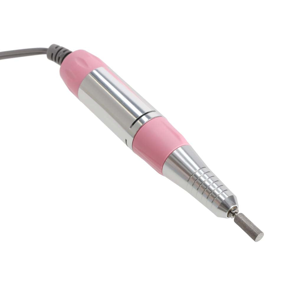 Elektrisk nagelfil 35 000 rpm med fotpedal, bits & slipband rosa