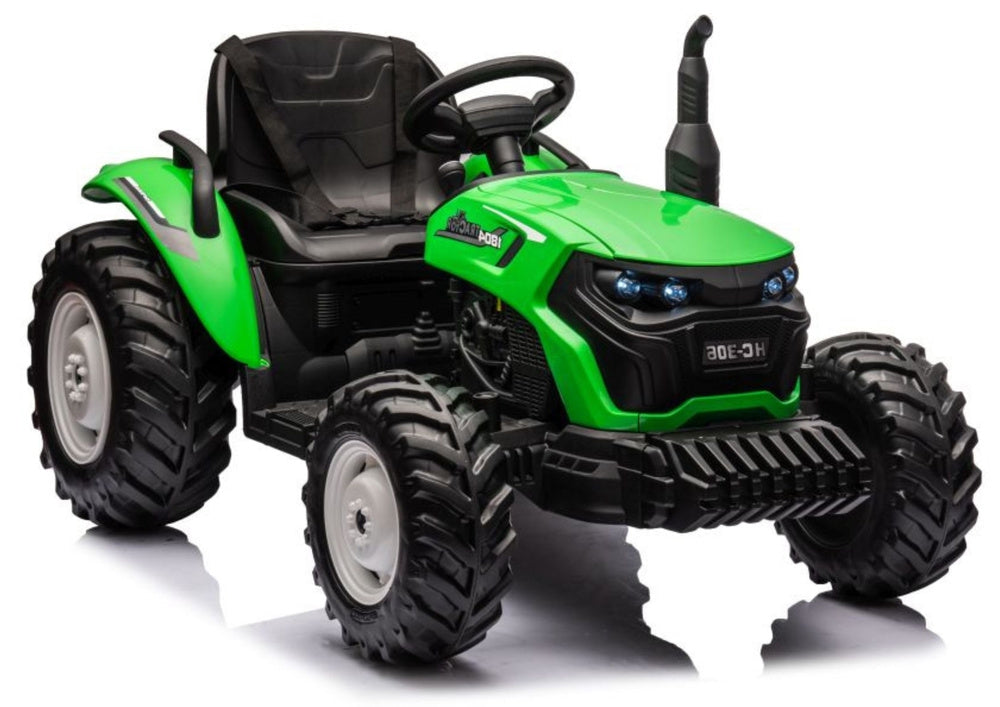 Elektrisk traktor 24V batteridriven grön för barn och vuxna