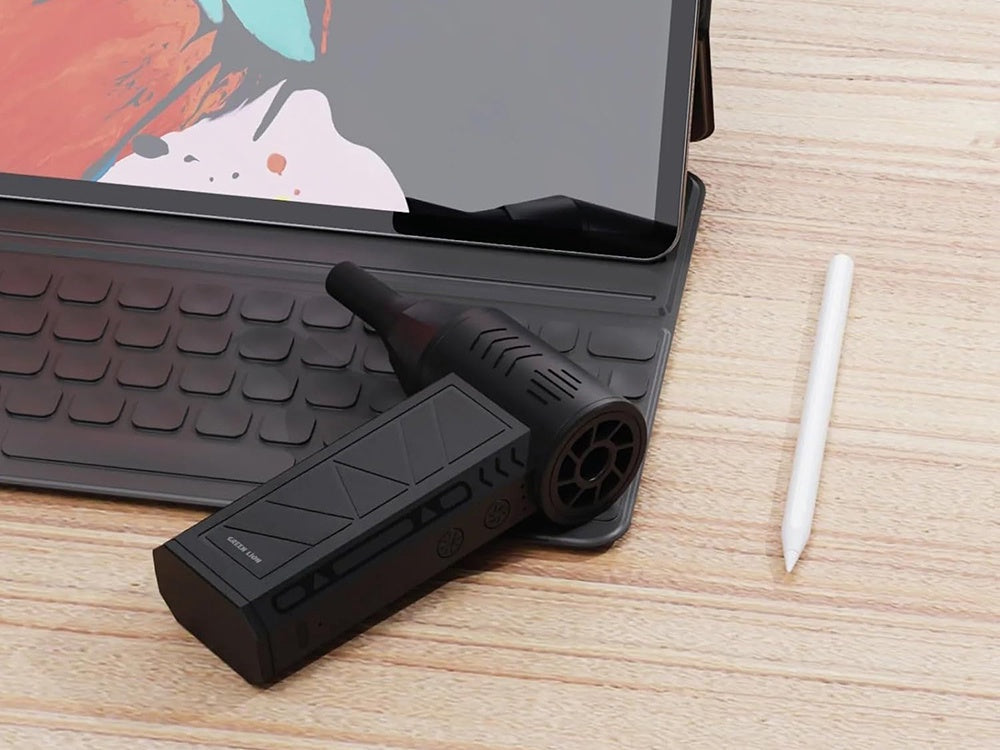 Elektrisk turboblåsare handhållen 5000 mAh LED USB-C med 2 munstycken