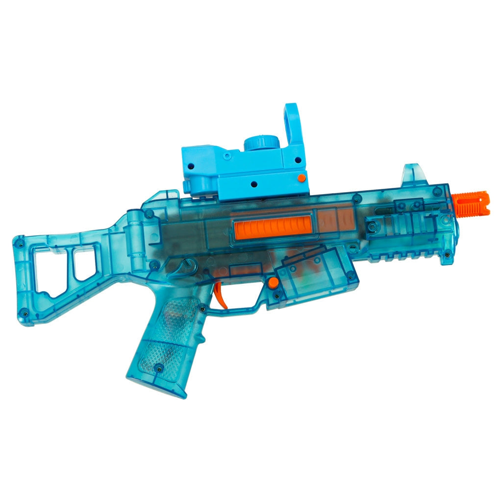Elektrisk vattenpistol 350 ml 10 m räckvidd USB-laddning blå/orange
