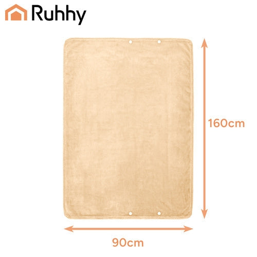 Elektrisk värmefilt 160x90 cm USB-A 3 värmelägen beige