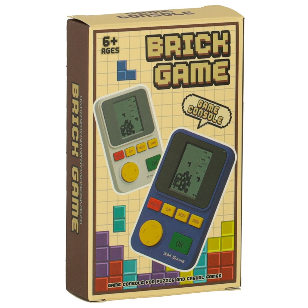 Elektronisk retro arkadkonsol blockspel i fickformat vit 6+ CE