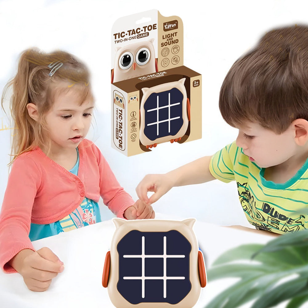 Elektroniskt spel 3-i-1 Tic Tac Toe/Par/Minne med ljus & ljud