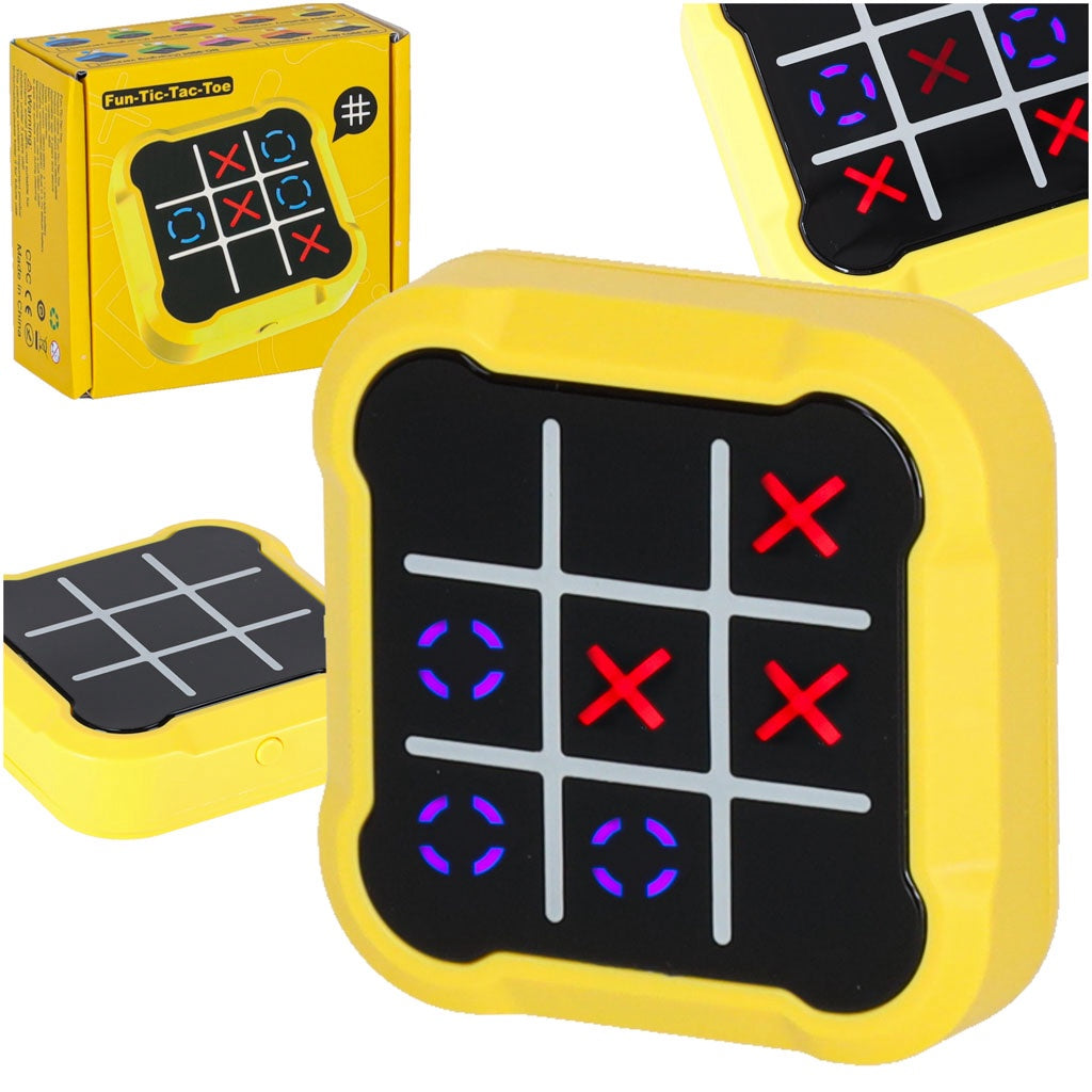 Elektroniskt tic tac toe-spel med LED, 4 spellägen, från 5 år