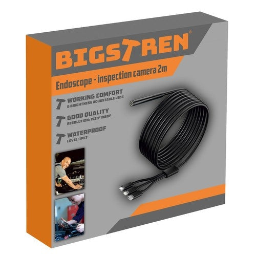 Endoskopkamera till mobil Full HD 1080p 2 m kabel 7,9 mm IP67