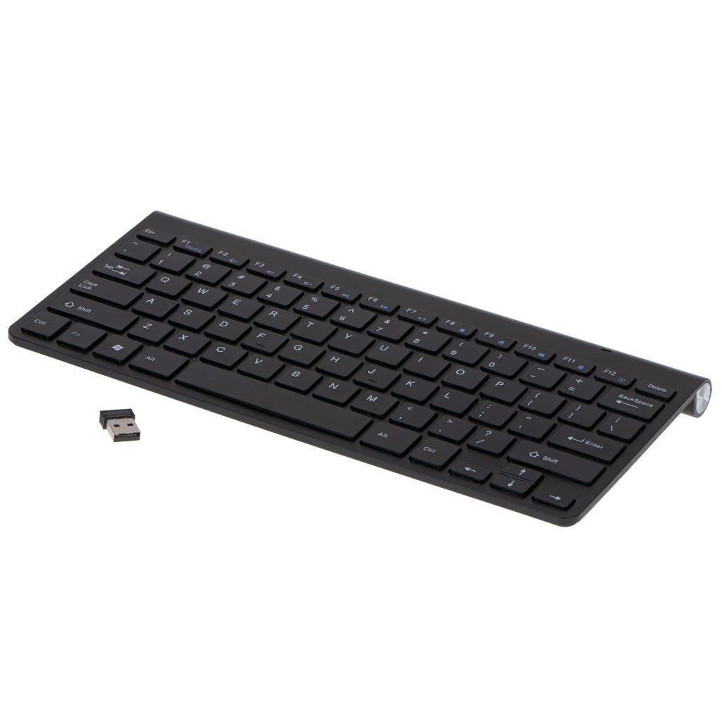 Eng Trådlöst tangentbord Utan ÅÄÖ 2.4GHz USB för Smart TV/PC/Mac/Android svart