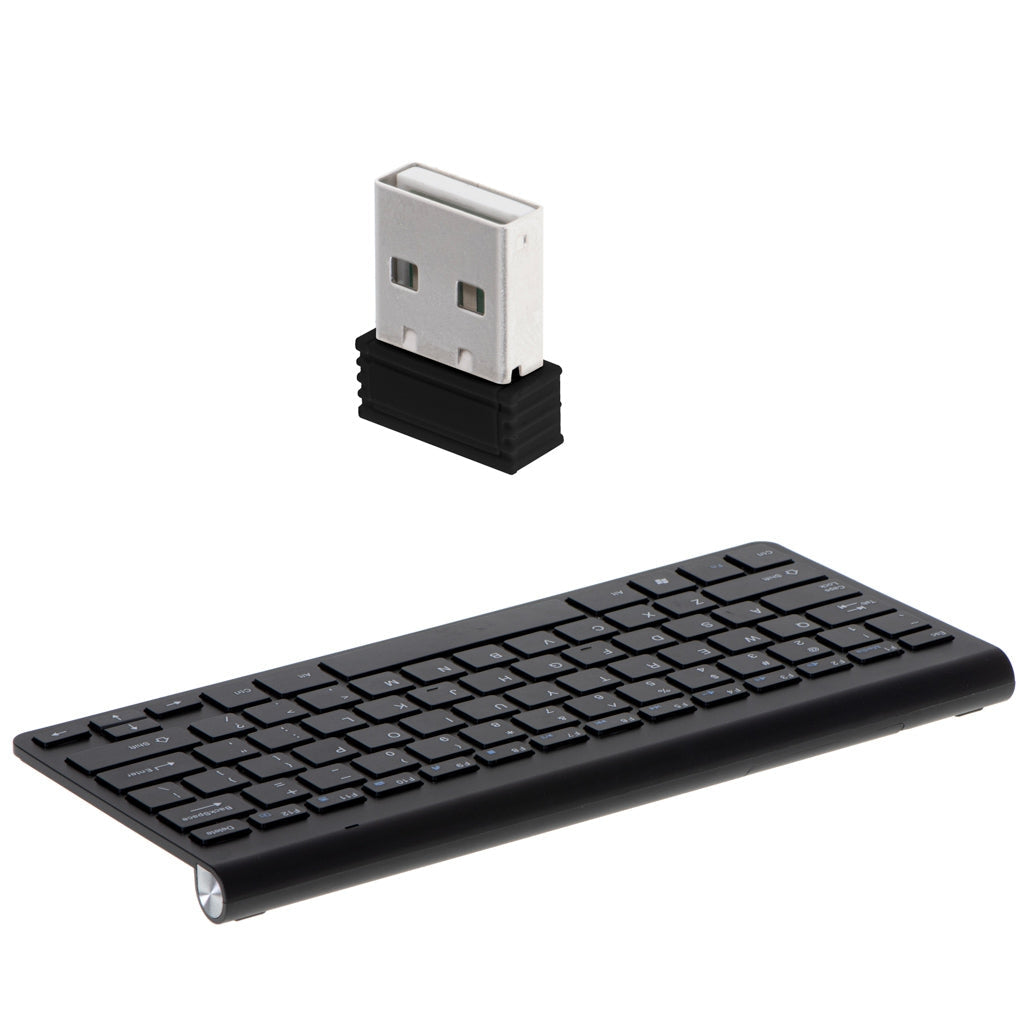 Eng Trådlöst tangentbord Utan ÅÄÖ 2.4GHz USB för Smart TV/PC/Mac/Android svart