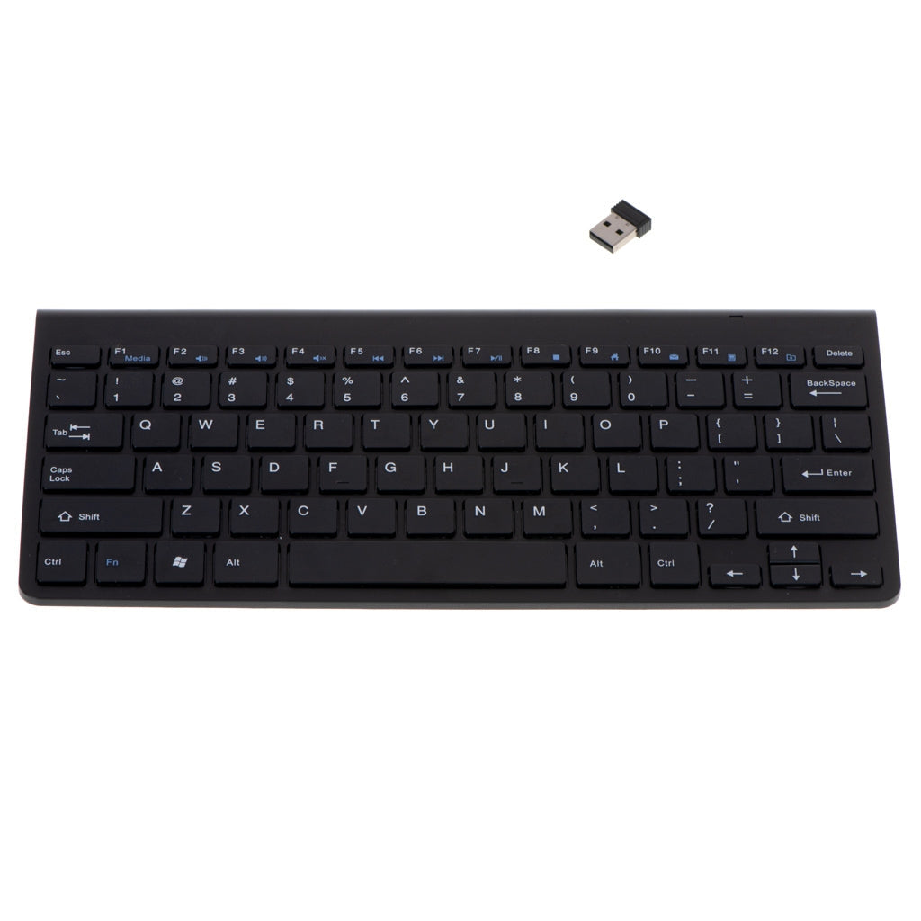 Eng Trådlöst tangentbord Utan ÅÄÖ 2.4GHz USB för Smart TV/PC/Mac/Android svart