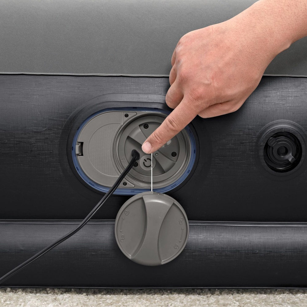 Enkel luftmadrass 191x97x36 cm med USB 5V pump & kudde 150 kg