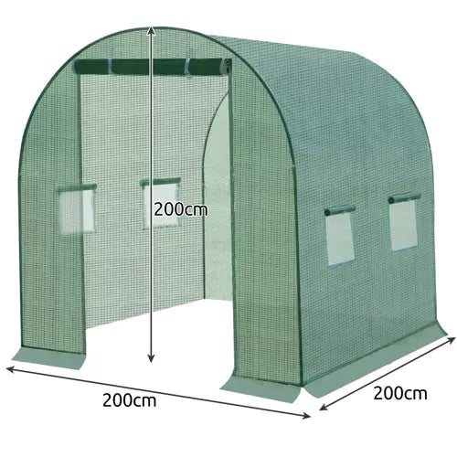 Ersättningsfolie trädgårdstunnel 200x200x200 cm PE 140g grön