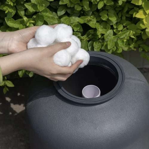 Filterbollar till sandfilterpump 1,4 kg polyeten 1 mikron tvättbara