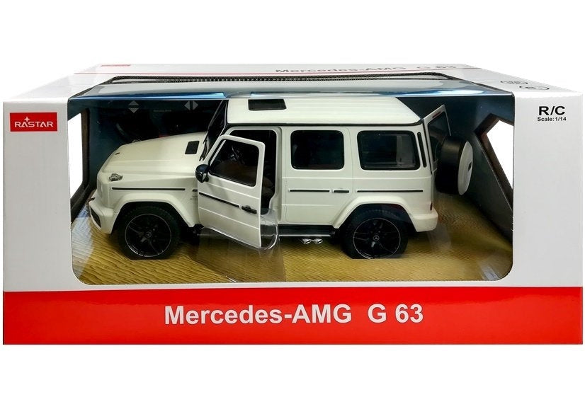 Fjärrstyrd Mercedes G63 off-road bil 1:14 med LED, 2.4 GHz vit