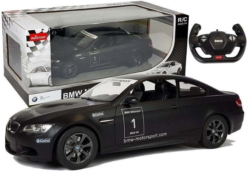 Fjärrstyrd bil BMW M3 1:14 svart 2.4 GHz LED-ljus 9 km/h