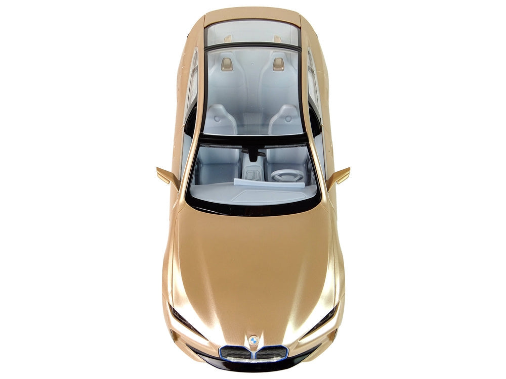 Fjärrstyrd bil BMW i4 1:14 guld med LED-ljus och öppningsbara dörrar