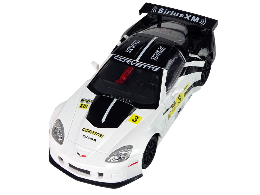 Fjärrstyrd bil Corvette C6.R 1:18 2,4 GHz med ljus vit