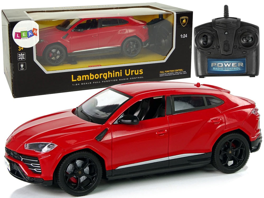 Fjärrstyrd bil Lamborghini Urus 1:24 röd 2.4 GHz med ljus