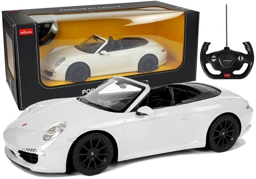 Fjärrstyrd bil Porsche 911 Carrera S 1:12 vit med LED-ljus