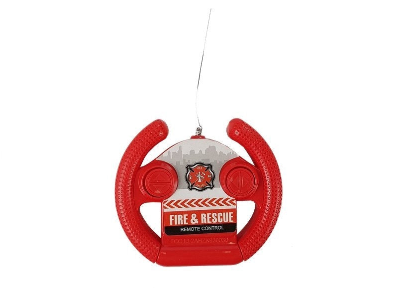 Fjärrstyrd brandbil leksak 27 cm med fjärrkontroll, 3+ år