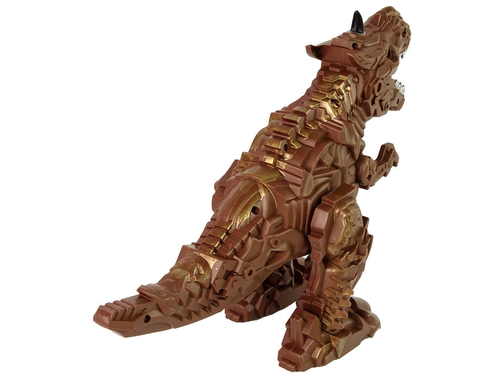 Fjärrstyrd dinosaurie 38 cm med ljud, ljus, ånga och projektor, brun