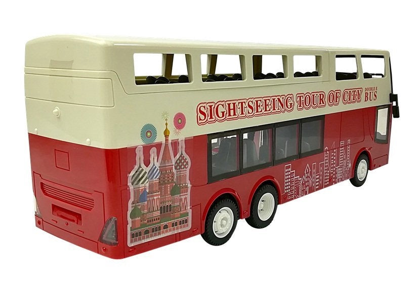 Fjärrstyrd dubbeldäckarbuss 1:18 med ljus/ljud 2,4 GHz 34 cm