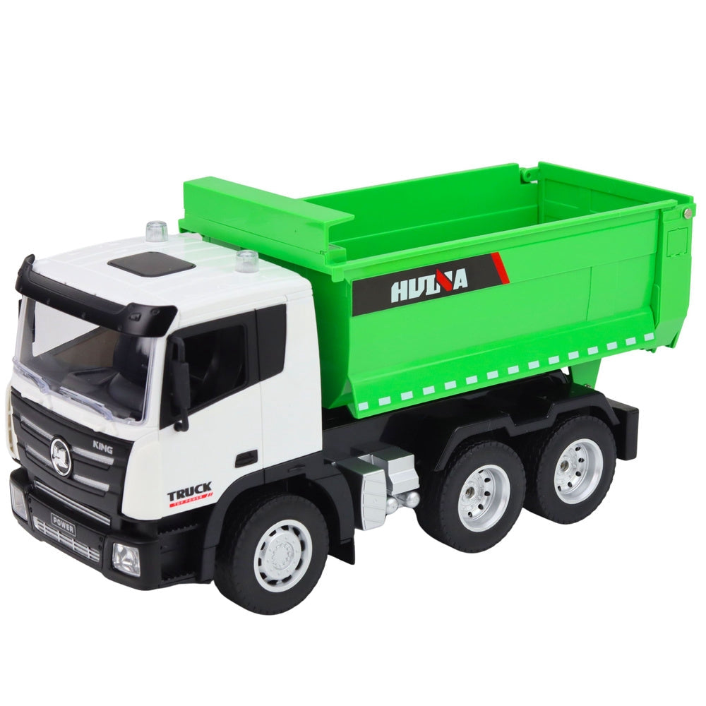 Fjärrstyrd dumpertruck 1:18 2.4 GHz med ljus/ljud och lyftbar flak