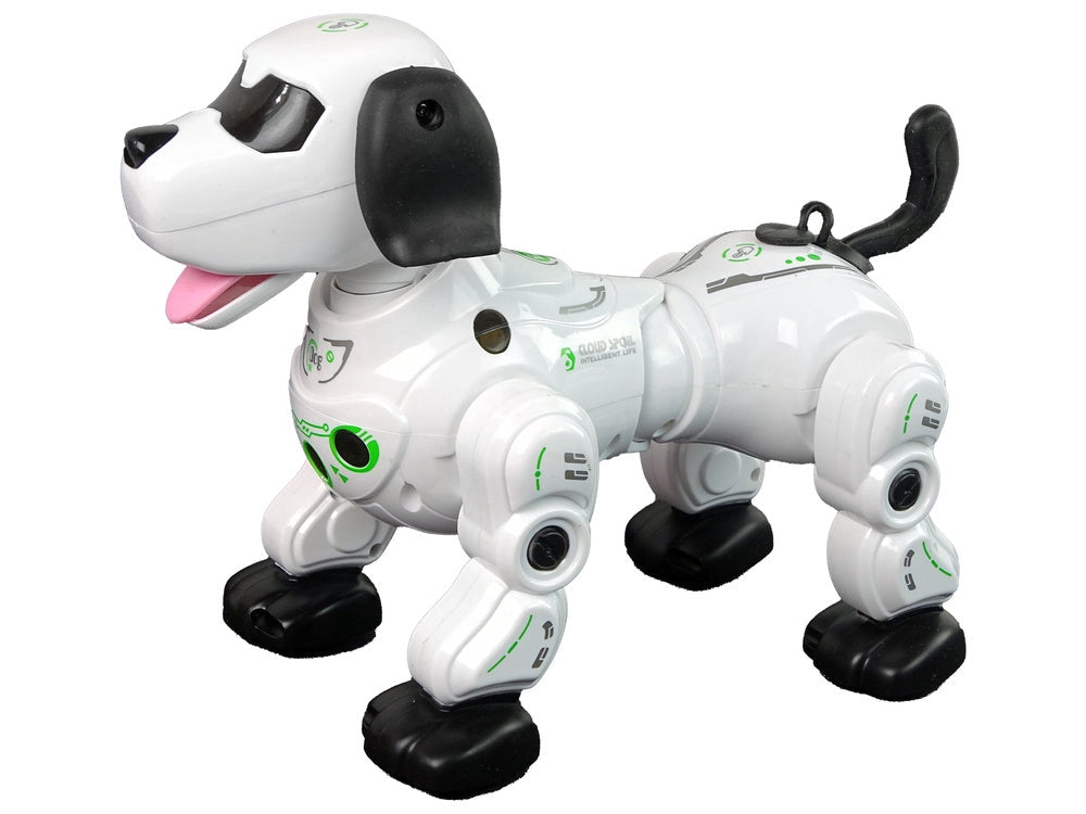 Fjärrstyrd robot-hund interaktiv med ljusögon och ångeffekt 25 cm