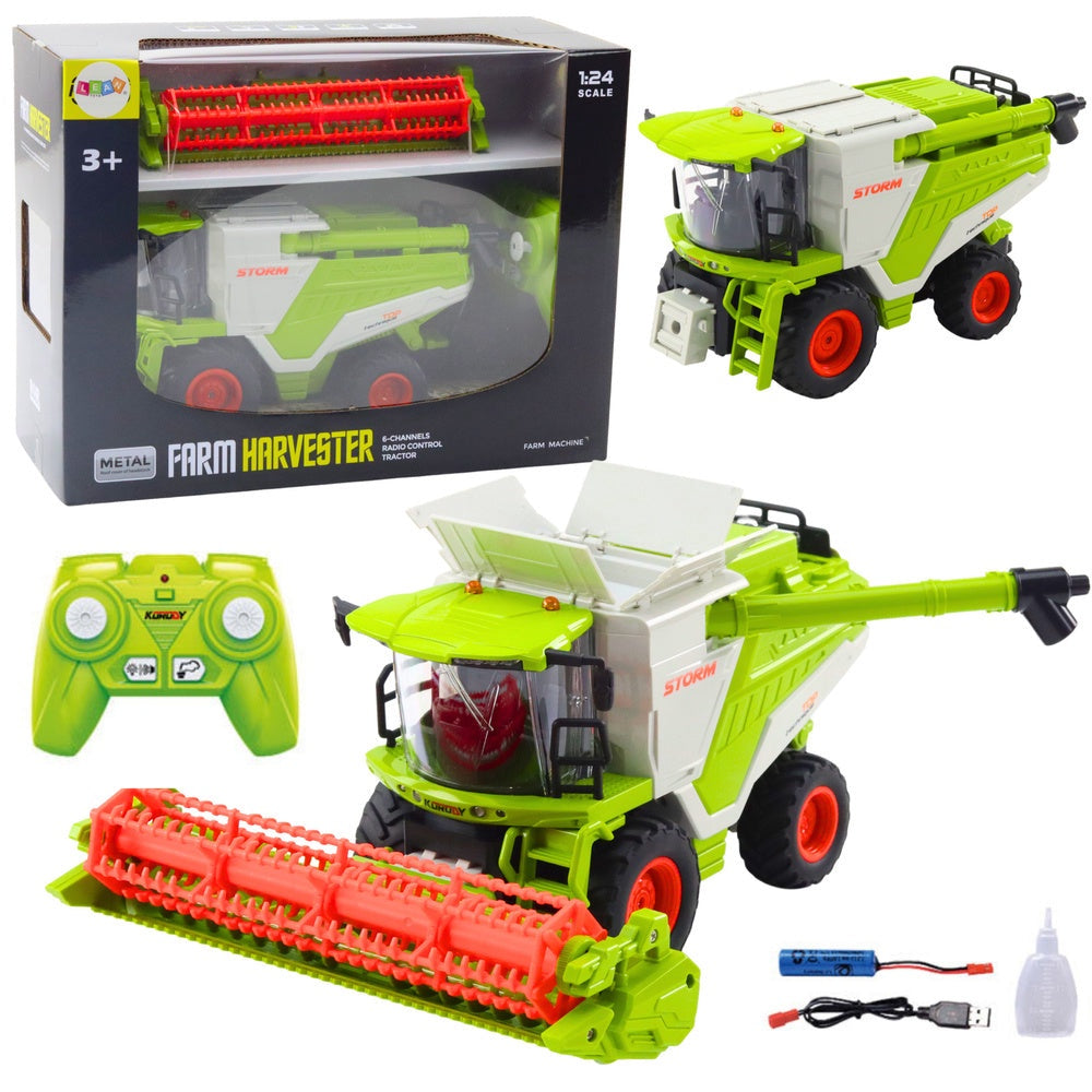 Fjärrstyrd skördetröska 1:24 2.4 GHz med ljus/ljud och rökgenerator