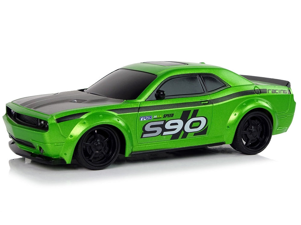 Fjärrstyrd sportbil 1:24 racinggrön med fjärrkontroll, från 6 år