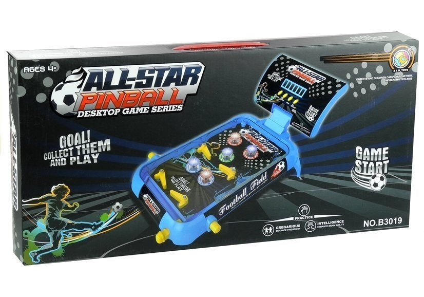 Flipperspel bordmodell med LCD-display och lampor, blå 53,5 cm