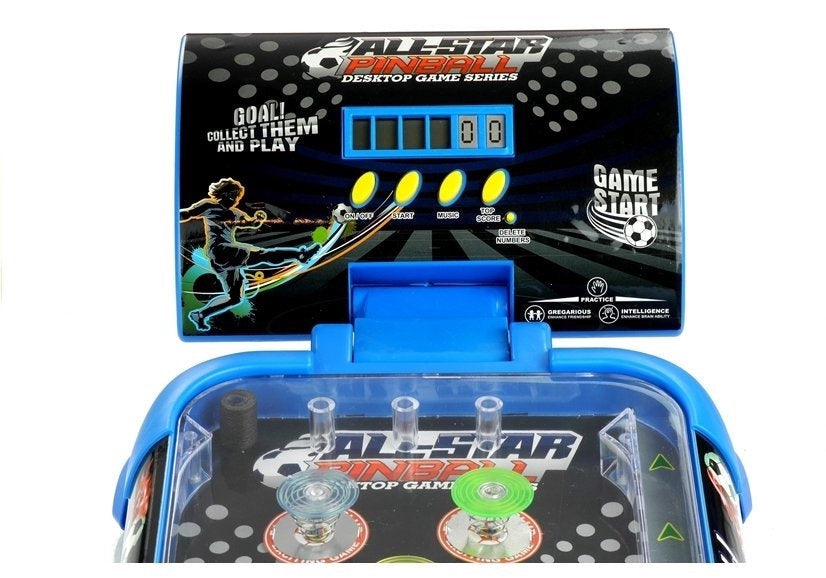 Flipperspel bordmodell med LCD-display och lampor, blå 53,5 cm
