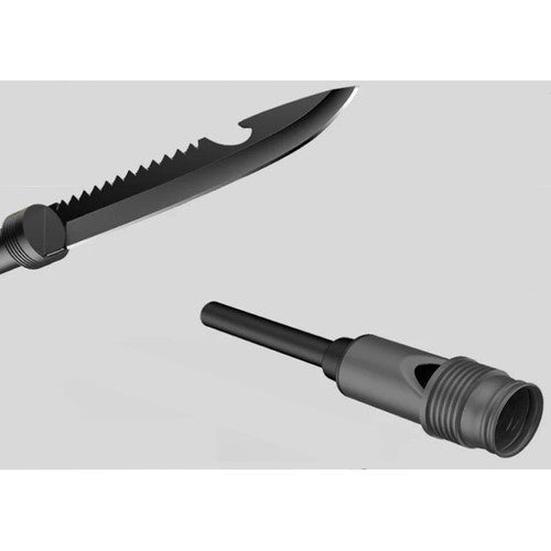 Fällbar multiverktygsspade 16-i-1 med 2 nylonfodral, aluminium/rostfritt