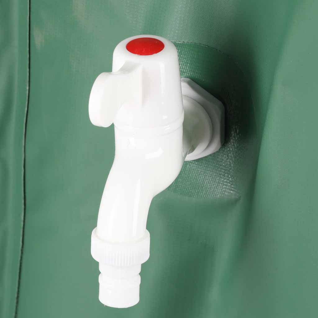 Fällbar regnvattenbehållare 500L PVC med kran och lock 100x78 cm
