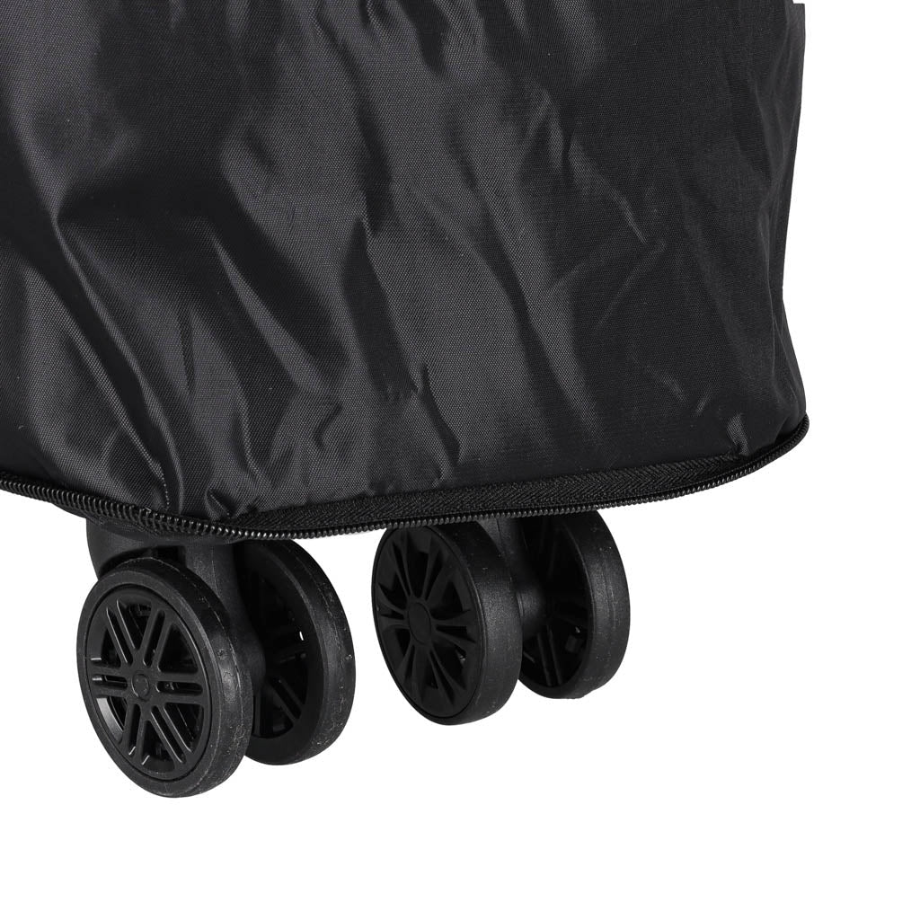 Fällbar resväska 50L vattentålig polyester Oxford svart 360° hjul