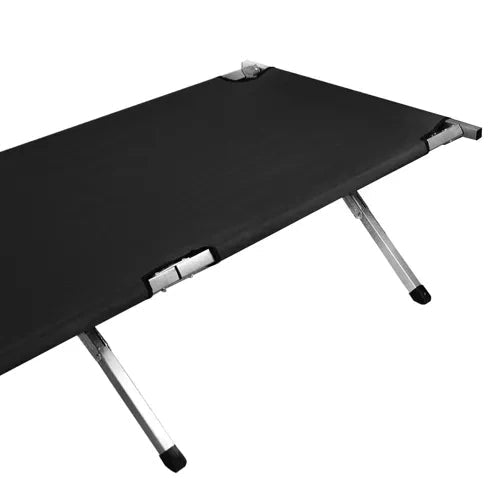 Fällsäng camping 189x70 cm 110 kg med transportväska svart