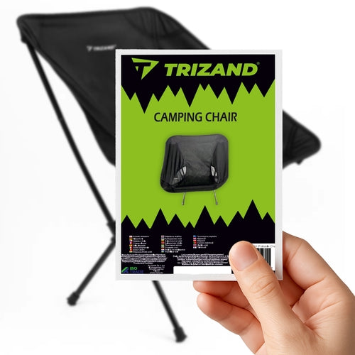 Fällstol campingstol svart 120 kg med transportväska, Oxford 600D