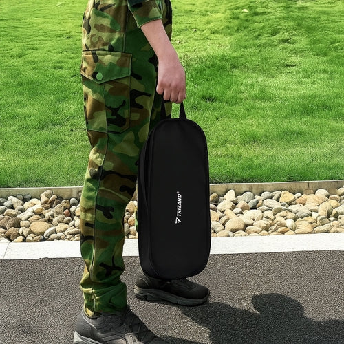 Fällstol campingstol svart 120 kg med transportväska, Oxford 600D