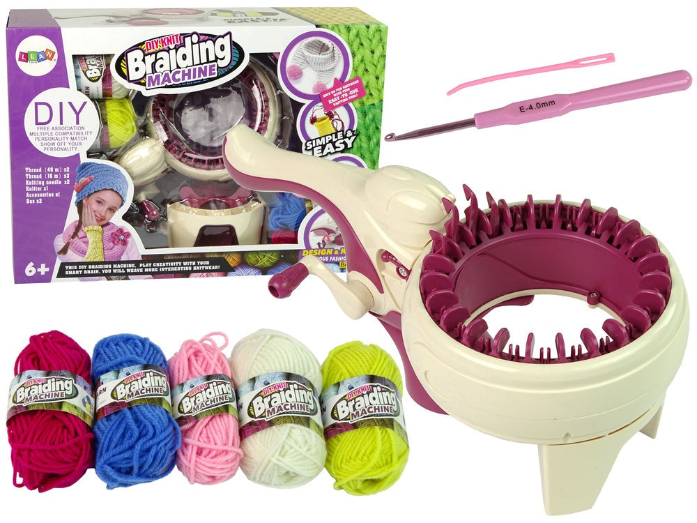 Flätmaskinsset för sjalar och accessoarer, 5 färger mouliné, 6+ år