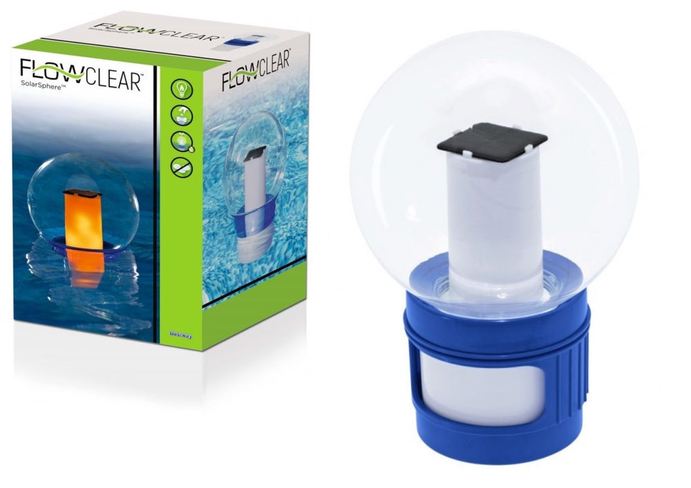 Flytande klor/bromdispenser solcell med LED för 7,6 cm tabletter