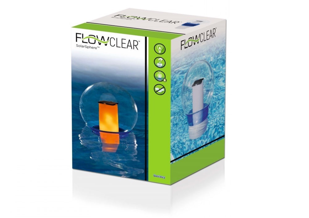 Flytande klor/bromdispenser solcell med LED för 7,6 cm tabletter