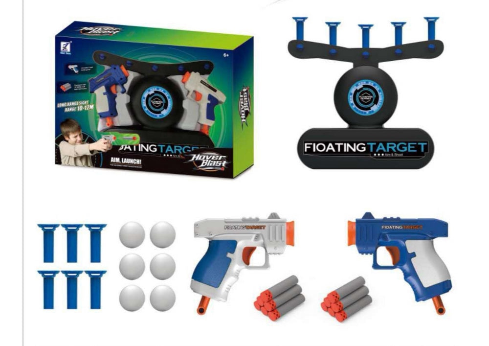 Flytande målskyttespel med pistol och 3 skumdartar, USB-driven