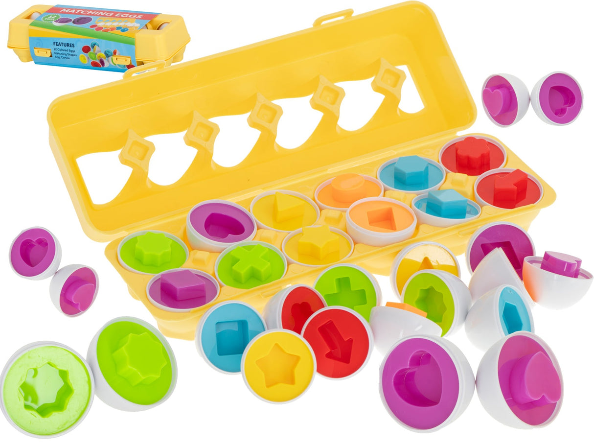 Formsorterare ägg 12 delar Montessori leksak 18 mån+