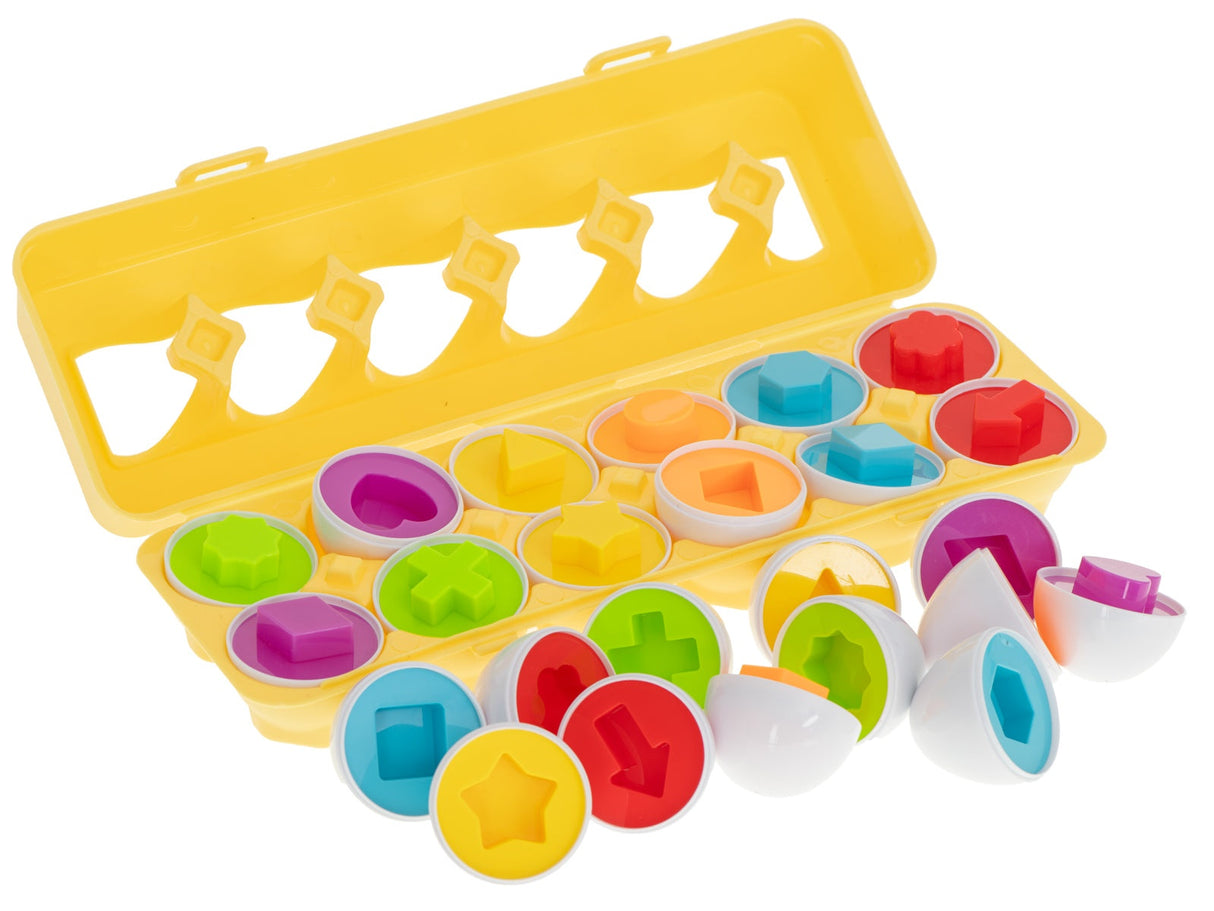 Formsorterare ägg 12 delar Montessori leksak 18 mån+